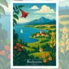 Bodensee Reiseposter Wandbild