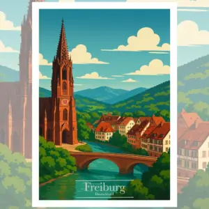 Freiburg Reiseposter