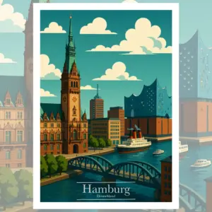 Hamburg Reiseposter