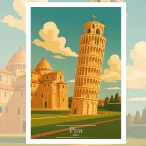 Pisa Italien Poster - Italien Reiseposter
