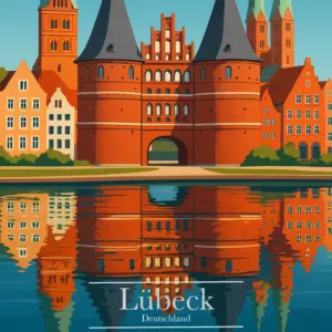Lübeck poster Holstentor