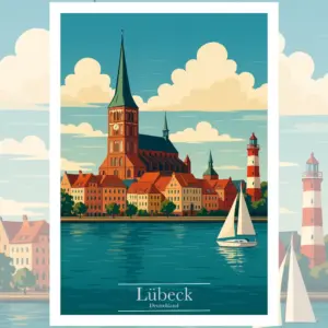 Reiseposter Lübeck