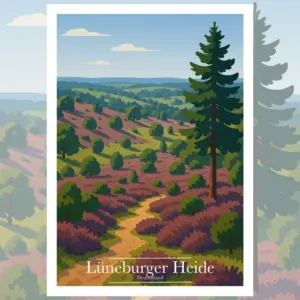 Lüneburger Heide Reiseposter