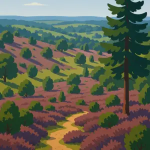 Lüneburger Heide Travel Poster