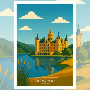 Schwerin Reiseposter