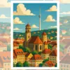 Stuttgart Reiseposter Print Art