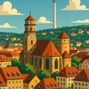 Stuttgart Travel Poster Download